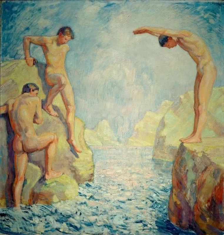 Costa rocciosa con bagnanti, 1890 - Weimar, Klassik Stiftung Weimar